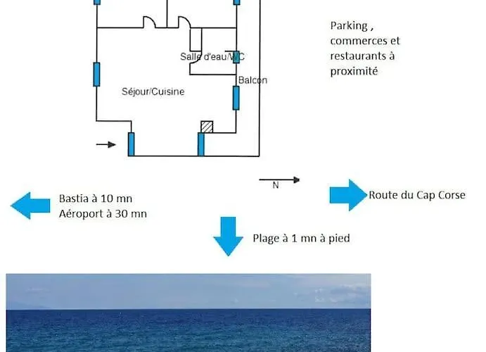 Lejlighed De Charme, T3, Situation Ideale, Pieds Dans L'eau, Cap Corse La Vasina